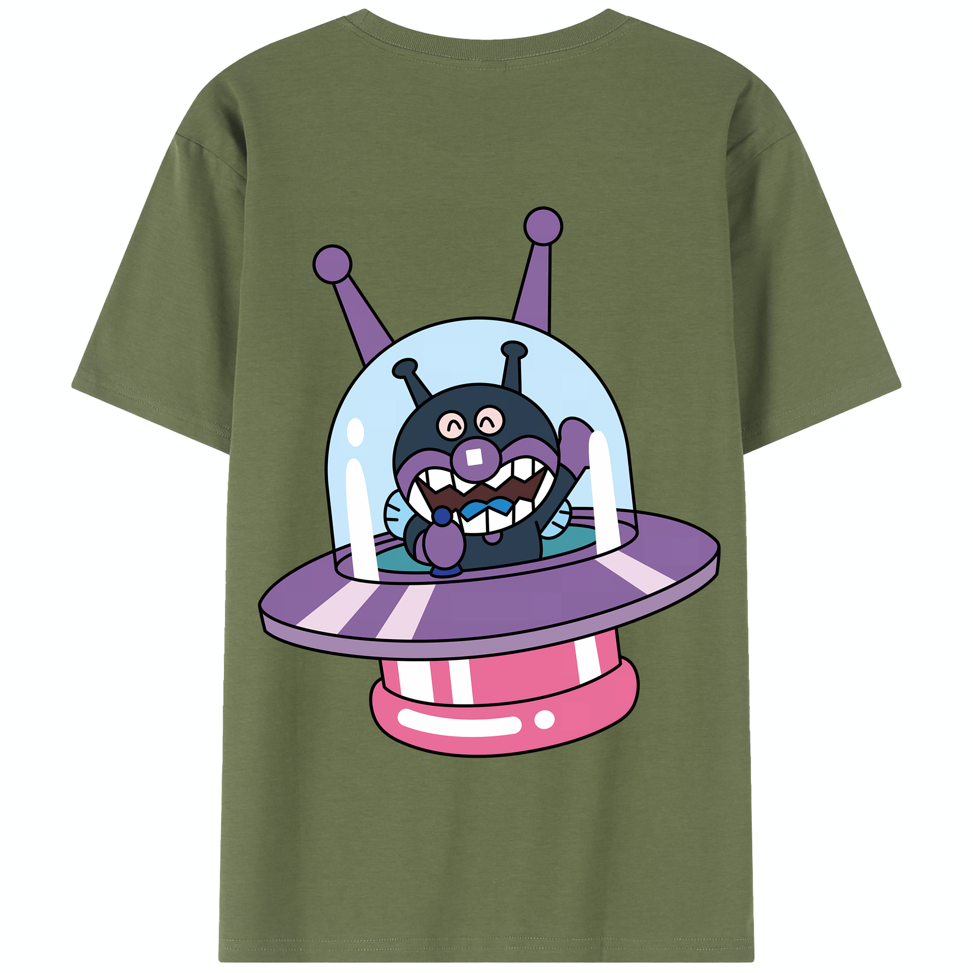 （画像用） アンパンマン Anpanman 綿100％半袖Tシャツ（背面プリント）